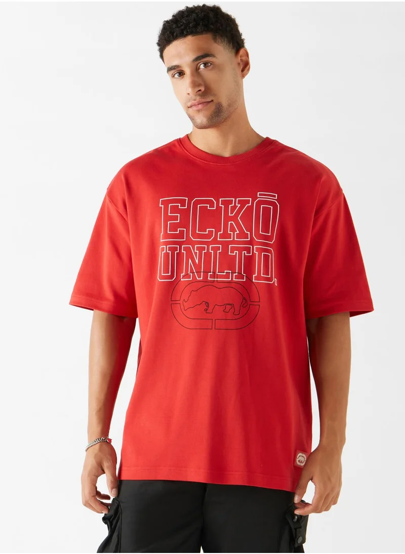 Ecko Unltd. Logo Print Crew Neck T-Shirt