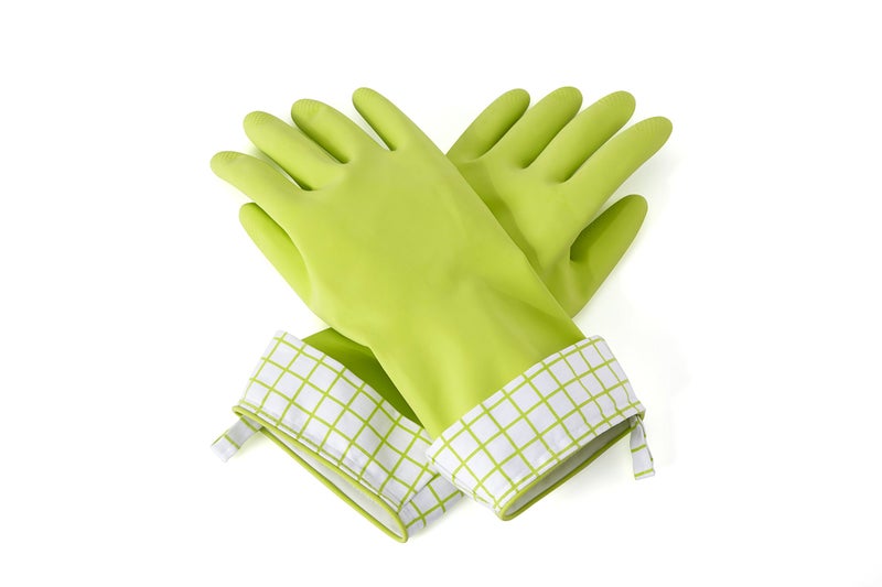 Full Circle Splash Patrol Natural Latex Cleaning and Dish Gloves MediumLarge Green