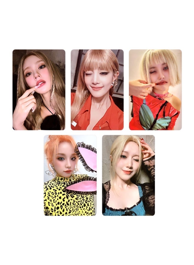 NIBEMINENT 5 Pcs Kpop (G)I-DLE I Love Lomo Cards Card For Fans Collection Gifts