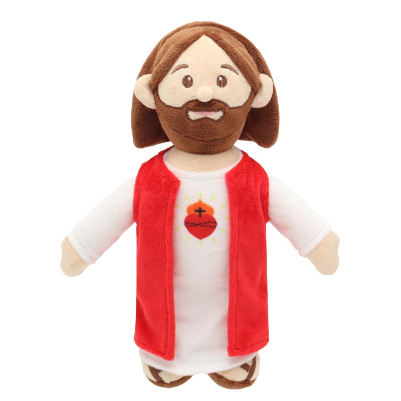 Yelakey 11 Jesus Plush Heart of Jesus Doll for Kids Jesus Stuffed Doll for Church Sunday School and Easter Gift Baptismal Keepsake - Image 3
