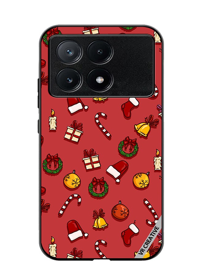 VR CREATIVE Protective Case Cover For Xiaomi Poco X6 Pro Christmas Symbols Design Multicolour - Image 1