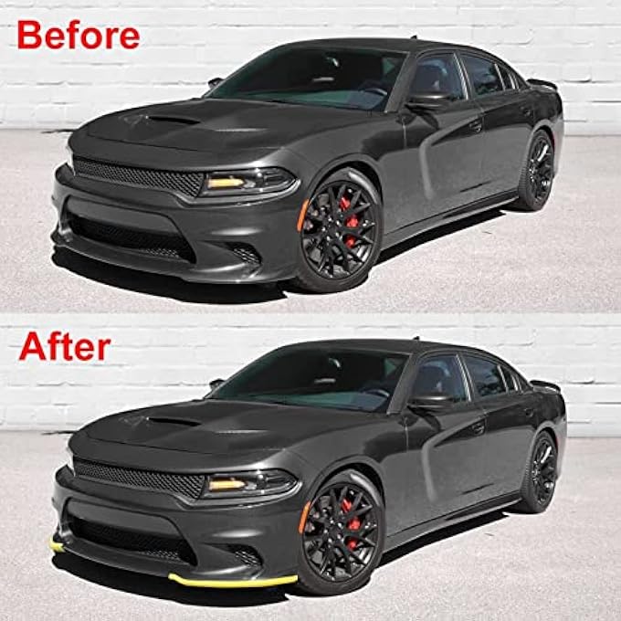 sosega Front Bumper Lip Splitter Protector Compatible with Dodge Charger Hellcat/SRT 392 / Scat Pack/RT Scat Pack/GT/RT (Yellow) - Image 2