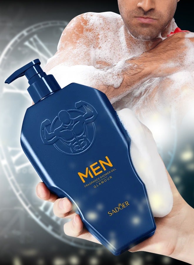 SADOER جل استحمام عطر للرجال 500 مل رغوة عطرية غنية جل استحمام للرجال تبييض وتفتيح وترطيب وتنظيف عميق جل استحمام للجسم للرجال - Image 1