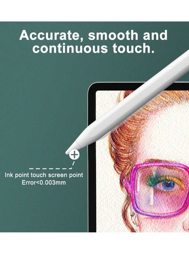 FlashHawk Active Digital Stylus Pen for Apple iPad Pro 11/12.9, iPad Mini 5/6, iPad Air 3/4 White  - Image 2