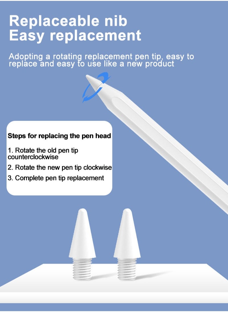 FlashHawk Active Digital Stylus Pen for Apple iPad Pro 11/12.9, iPad Mini 5/6, iPad Air 3/4 White  - Image 3