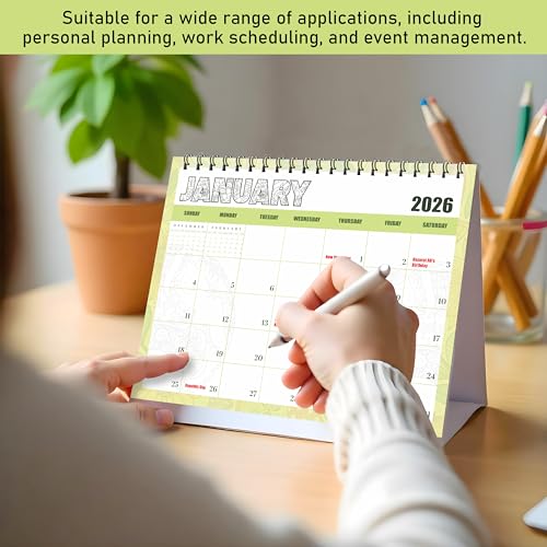 True Flair Trueflair Table Desk Calendar 2026, A5 Size, For Home And Office Use, Study Planner And Daily Tracking Organiser (Design 1) - Image 3