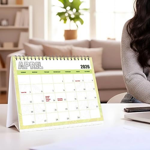 True Flair Trueflair Table Desk Calendar 2026, A5 Size, For Home And Office Use, Study Planner And Daily Tracking Organiser (Design 1) - Image 2