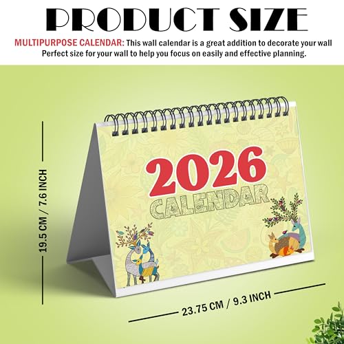 True Flair Trueflair Table Desk Calendar 2026, A5 Size, For Home And Office Use, Study Planner And Daily Tracking Organiser (Design 1) - Image 5