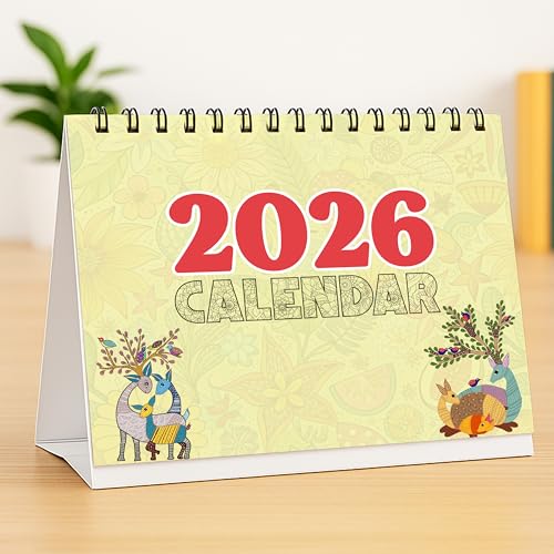 True Flair Trueflair Table Desk Calendar 2026, A5 Size, For Home And Office Use, Study Planner And Daily Tracking Organiser (Design 1) - Image 1