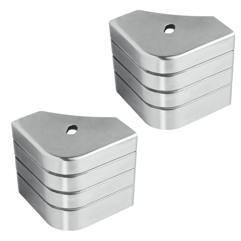 Vanshly 2 Pack Crest Style Corner Cap Casting Pontoon Aluminum Deck Corner # Crest PA，Suitable for 90 Rounded Corner, not 90 Right Angles.Height: 3-1/8" to 3-3/16" Top: 3-1/8" to 3-3/16" - Image 2