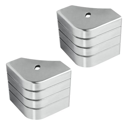 Vanshly 2 Pack Crest Style Corner Cap Casting Pontoon Aluminum Deck Corner # Crest PA，Suitable for 90 Rounded Corner, not 90 Right Angles.Height: 3-1/8" to 3-3/16" Top: 3-1/8" to 3-3/16" - Image 1
