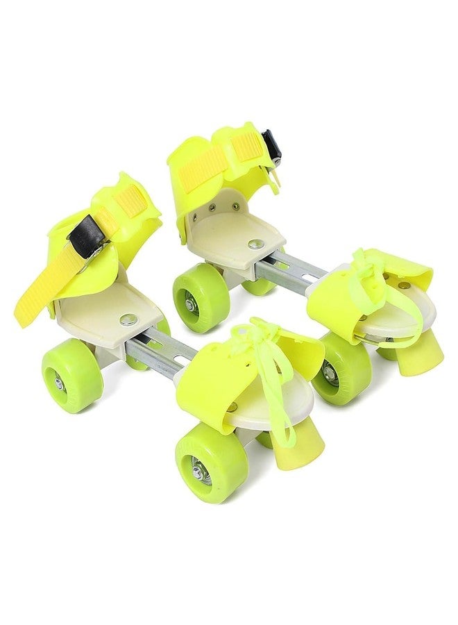 Qwick Click Roller Skates with Protective Set Guard Protection kit for Skating, Cycling, Skateboarding for Kids Age 6-15 Years with Knee, Elbow and Wrist Guards (Neon-Blue) - Image 2