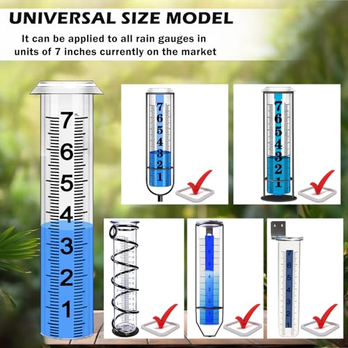Asenron Rain Gauge Replacement Tube Rain Gauge Outdoor Best Rated Tube7 Capacity Accurate Rain Gauge Tube Rain Gauge Outdoor Freeze Proof Measure Tube2 pc Plastic Rainfall Meter Tube with 1 Brush - Image 3
