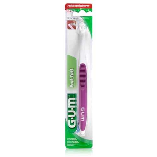 GUM End Tuft Toothbrush - Extra Small Head for Hard-to-Reach Areas - Implants, Back Teeth, and Wisdom Teeth - Soft Dental Brush for Adults, 1 Count(Pack of 6) - Image 3