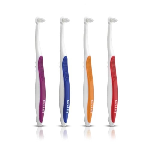 GUM End Tuft Toothbrush - Extra Small Head for Hard-to-Reach Areas - Implants, Back Teeth, and Wisdom Teeth - Soft Dental Brush for Adults, 1 Count(Pack of 6) - Image 2