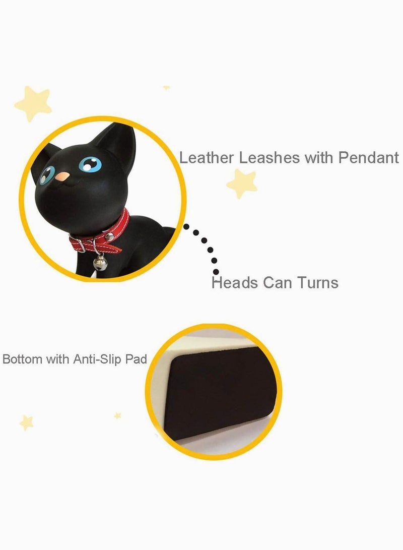 Y&D Door Stopper, Cute Cat Stopper Stop Silicone Stops Style Wedge for Home and Office Black Cat, Works on All Surfaces, Non Scratching, Strong Grip (Black) - Image 3