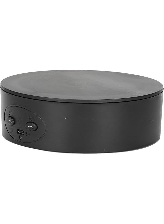 The Bros Rotating Display Stand, 360 Degree Motorized Rotating Turntable Display Stand for Wine Bottles Cosmetics Photography Products Shows Jewelry, Load 6.6Lb, Battery/USB Power Supply (Black)  - Image 1