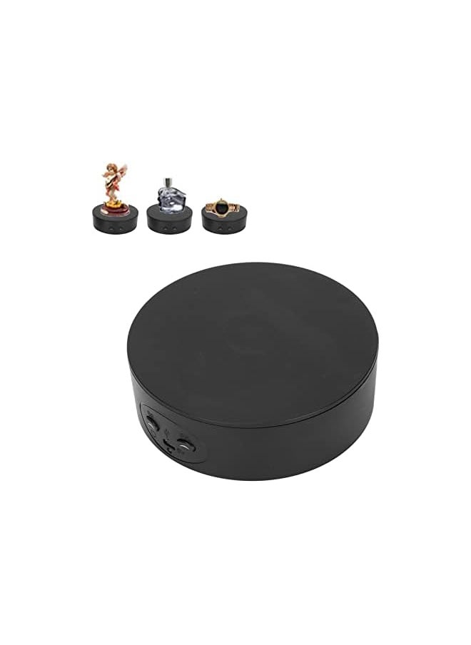 The Bros Rotating Display Stand, 360 Degree Motorized Rotating Turntable Display Stand for Wine Bottles Cosmetics Photography Products Shows Jewelry, Load 6.6Lb, Battery/USB Power Supply (Black)  - Image 3