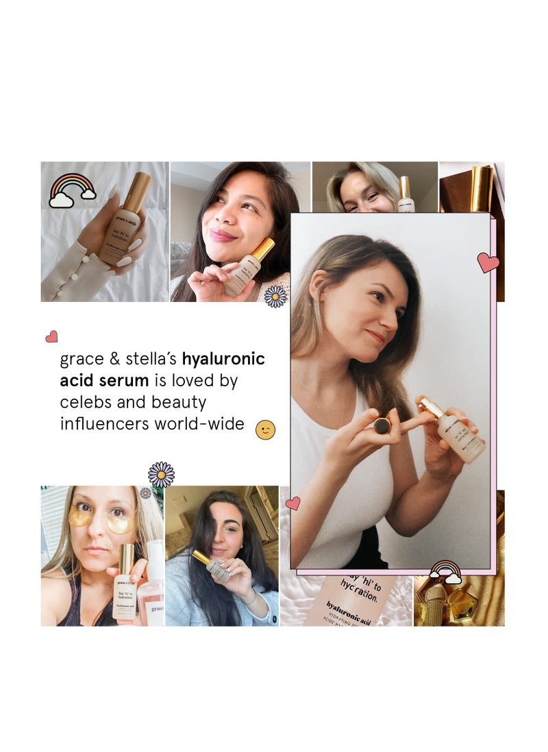 Grace & Stella - Grace & Stella Hyaluronic Acid Serum for Face - 50ml, Anti-Aging Serum with Hydrating and Brightening Properties, Vegan and Paraben-Free - Image 1