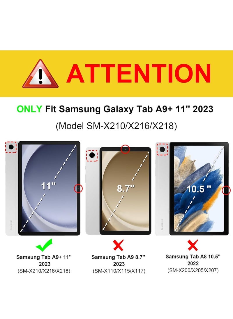 DUSALA Clear Case Cover for Samsung Galaxy Tab A9 Plus/A9+ 11 inch(SM-X210, SM-X215, SM-X216), Air Hybrid Slim Fit Shockproof Crystal TPU Protective Case. - Image 2