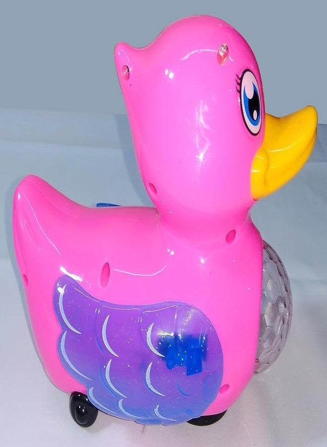 ANTALYA New Play 3D Duck Toy with Music Flashing Lights Bump and Go Action Flutter Wings Toy Fior Kids (Multicolor) - Image 3