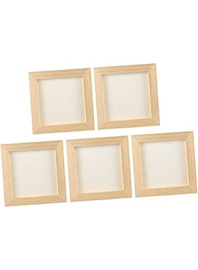 FOMIYES 5pcs DIY Wooden Picture Frames 20x20cm Blank Craft for Art Display Home Decor - Image 1