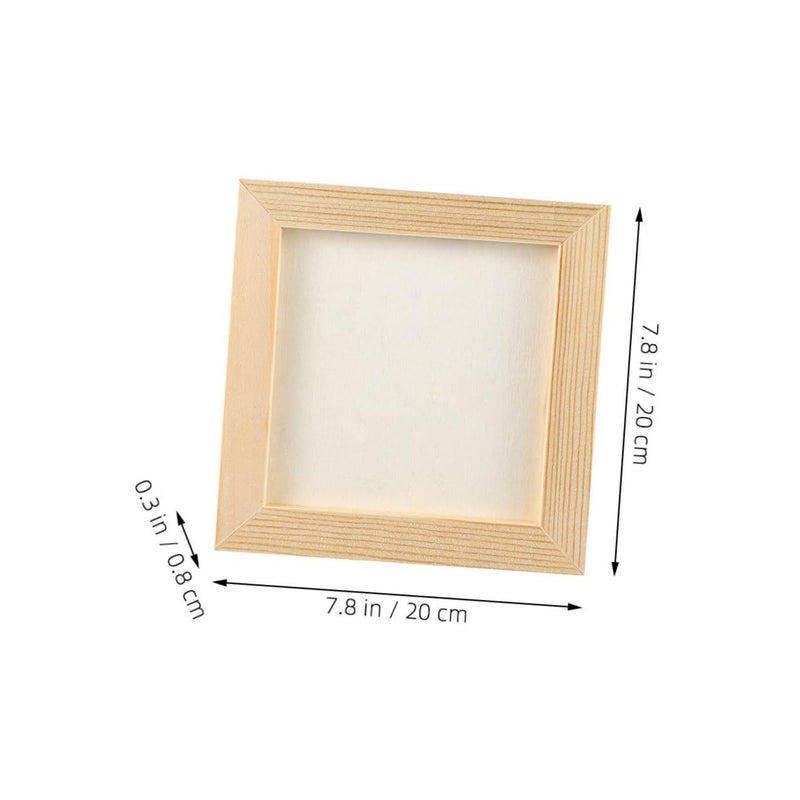 FOMIYES 5pcs DIY Wooden Picture Frames 20x20cm Blank Craft for Art Display Home Decor - Image 3