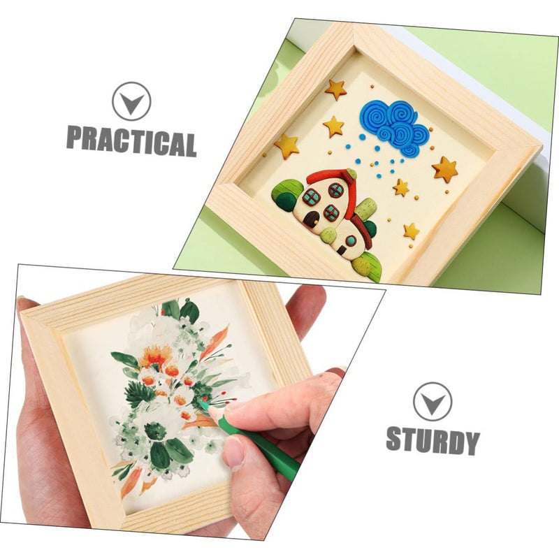 FOMIYES 5pcs DIY Wooden Picture Frames 20x20cm Blank Craft for Art Display Home Decor - Image 4