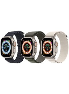 IAF Silicone Ocean Band Black, Dark Green and White for Apple Watch Ultra 8 49mm Set of 3 