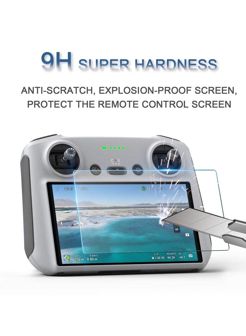 SYOSI Tempered Protective Film for DJI Mini 3 Pro RC Remote Control with Screen, Anti-Fingerprint, Dust-proof, Oil-proof, HD Tempered Glass Explosion-proof Film (2-Pack) - Image 2