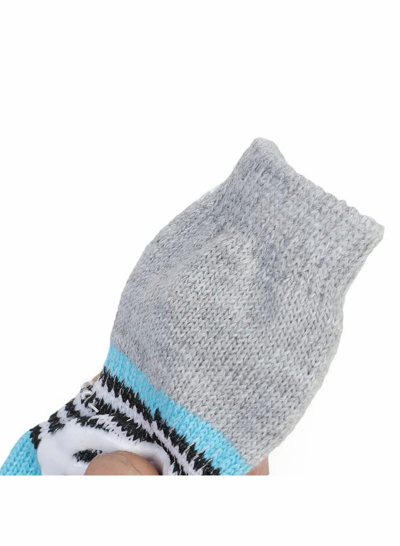 Cute Bear Pattern Pet Socks, Anti Slip Knit Small Dog Socks Cat Socks with Rubber Reinforcement - Image 4