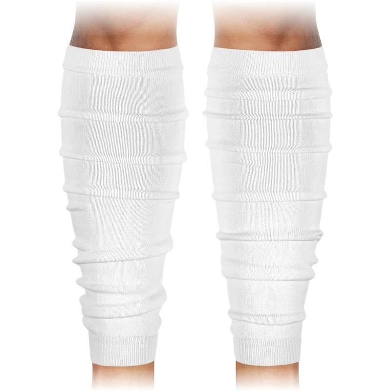 SLEEFS Football Leg Sleeves 1 Pair Adult White For Adult Youth Calf Compression Sleeves for Men and Boys