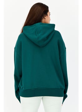 adidas Originals Women Sportswear Fit Long Sleeves Outdoor Hoodie, Green  - Image 4