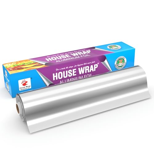 House Wrap Aluminium Foil Paper 72m for Food Packing, Cooking, Baking | Super Saver Family Pack | Foil Paper for Food Wrap 11 Microns ((72M New) - Image 1