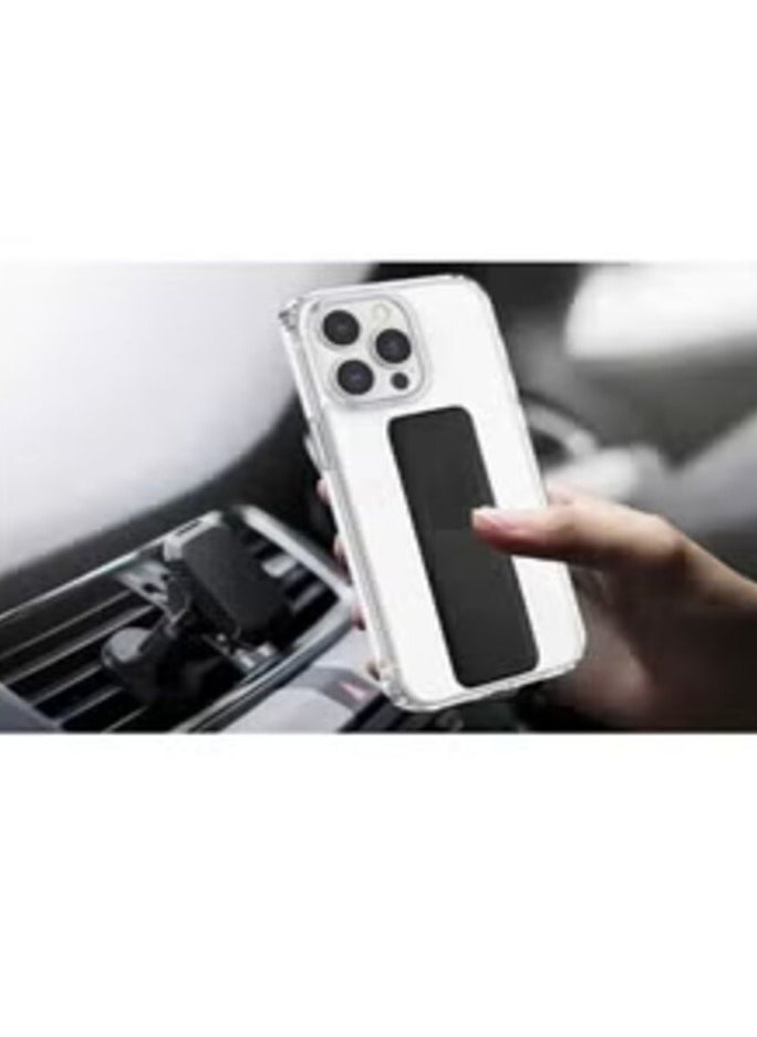 Generic iPhone 11 Pro Max Case with Built-in Magnetic Grip Clear Black  - Image 3