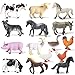 Yowlieu 15 Pcs Mini Figures Toys Realistic Farm Animal Figurines Plastic Learning Educational Playset Animal Themed Party Supplies Cake Topper Ornaments for Easter Egg Birthday Christmas - Image 3