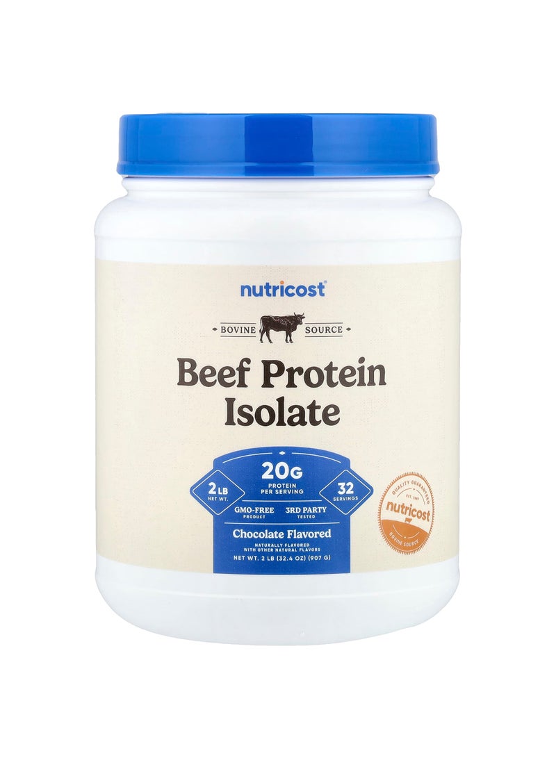 Nutricost Beef Protein Isolate, Chocolate, 2 lb (907 g)