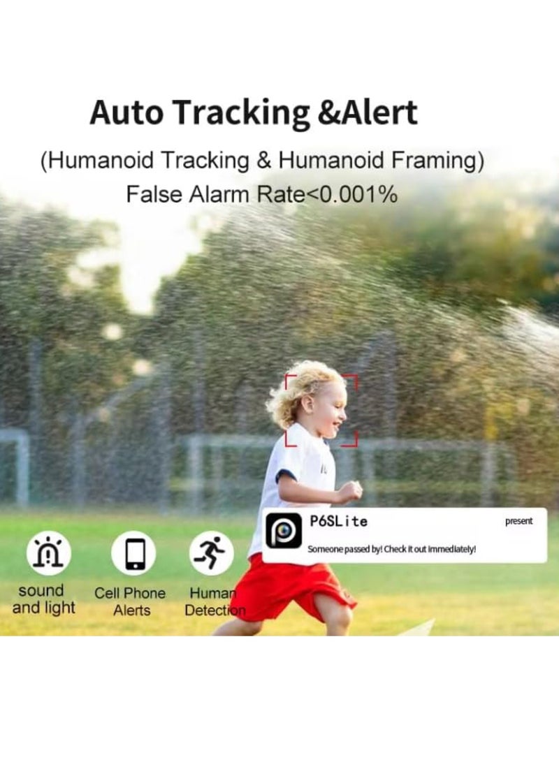 DIGI CORE CCTV Camera For Home 12MP 4-Lens 3-Screen Outdoor Security Camera System, 360° Wireless PTZ, Solar Powered IP Camera with 4G Network, (SIM Internet Working Only) V380 Pro App Control, Human Detection, Night Vision, 2-Way Audio, IP66 Waterproof with 64GB SD Card - Image 4