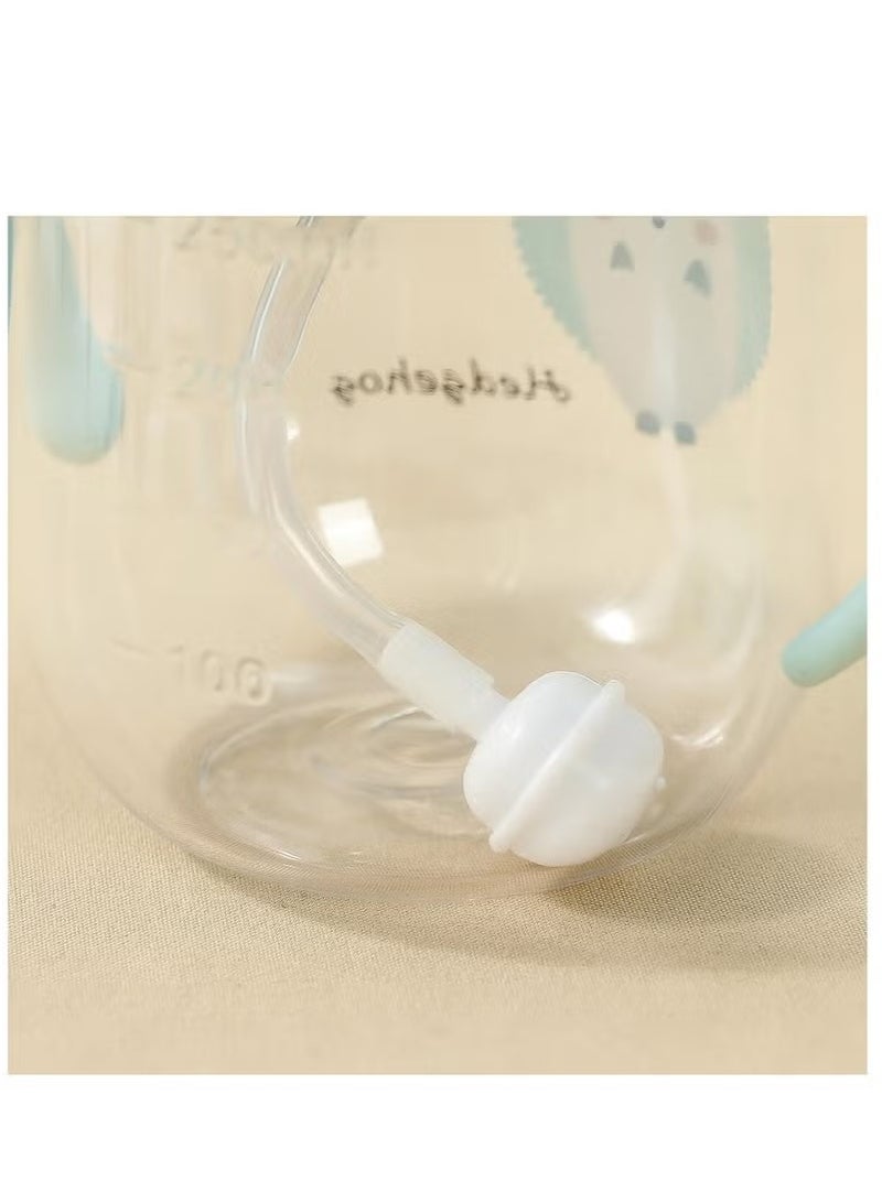Gonice 250ml Baby Training Cup With Handle Water Bottle,Soft Spout Learner Cup,Baby Sippy Cups Anti-Drop Material(Green) - Image 4