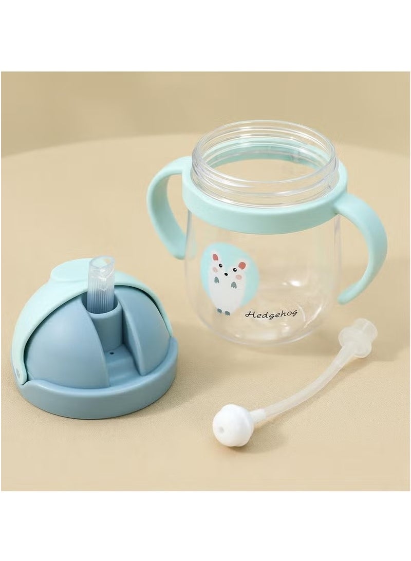 Gonice 250ml Baby Training Cup With Handle Water Bottle,Soft Spout Learner Cup,Baby Sippy Cups Anti-Drop Material(Green) - Image 5