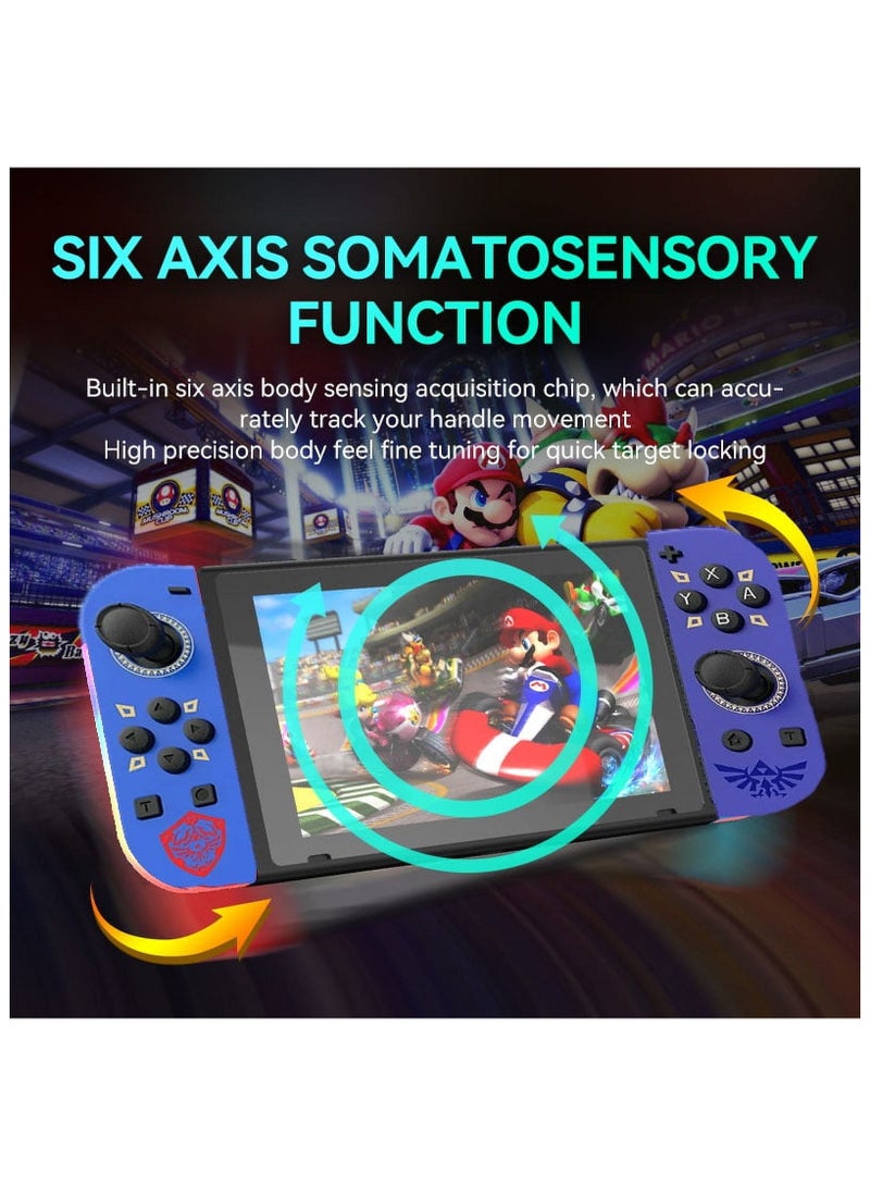وحدة تحكم Joy Cons اللاسلكية لجهاز Nintendo Switch، وحدات تحكم بديلة يمين/يسار متوافقة مع Nintendo Switch/Lite/OLED، عصا تحكم مع وظيفة الاستيقاظ/لقطة شاشة/اهتزاز مزدوج/تحكم في الحركة  - Image 2