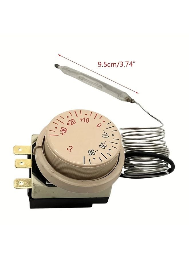 Mechanical Rotary Thermostat 30 Temperature Control Easy Adjust Knob 1pc Black - Image 4