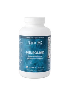 Brainmd Neurolink 180 Capsules Promotes Optimal Brain Function Focus & Concentration Gluten Free 45 Servings