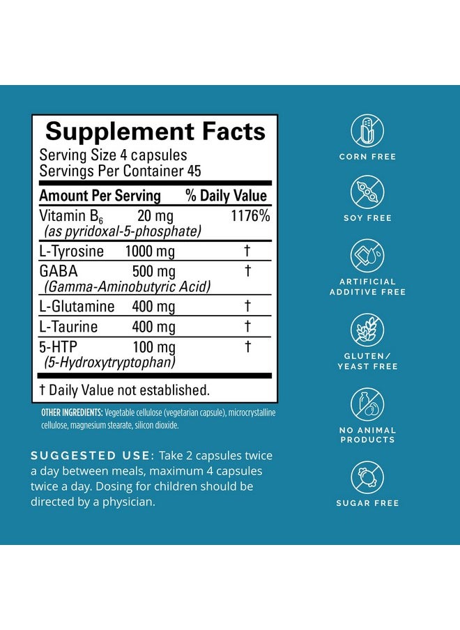 BRAINMD - Brainmd Neurolink 180 Capsules Promotes Optimal Brain Function Focus & Concentration Gluten Free 45 Servings - Image 1