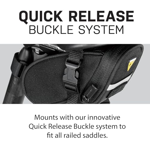 Topeak TC2471B Aero Wedge Pack with Strap Mount, Micro , Black - Image 4
