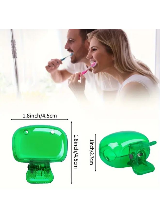 8 Color Random Toothbrush Storage Clips Set Of 8 Portable Travel Protection Case Holder - Image 3