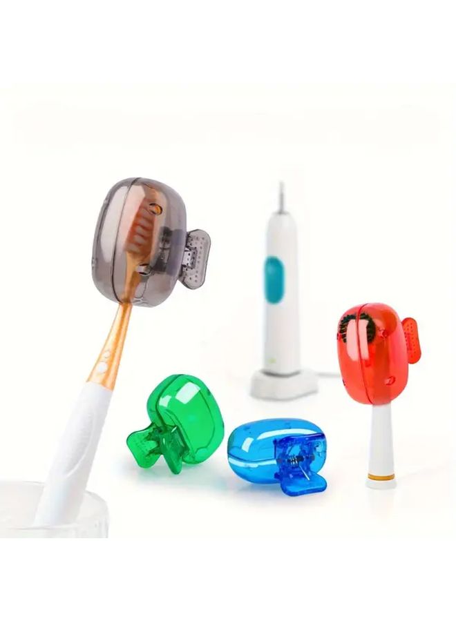 8 Color Random Toothbrush Storage Clips Set Of 8 Portable Travel Protection Case Holder - Image 4