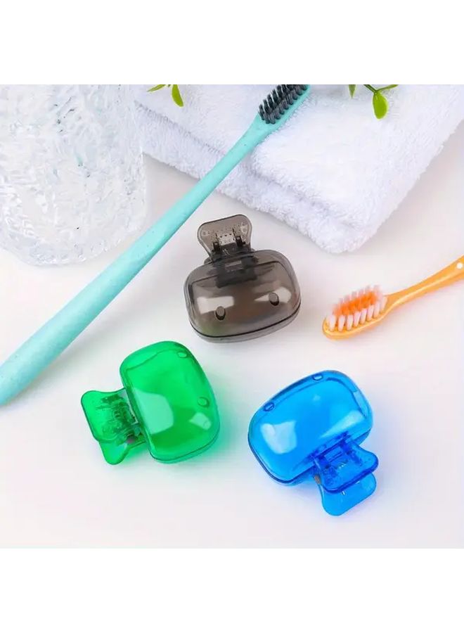 8 Color Random Toothbrush Storage Clips Set Of 8 Portable Travel Protection Case Holder - Image 5