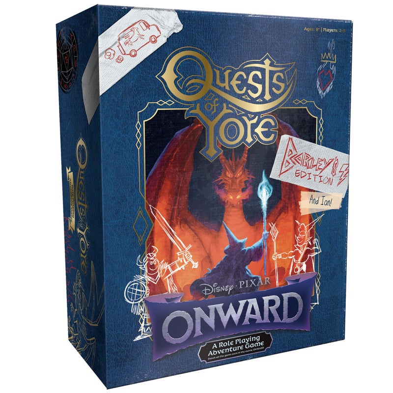 USAopoly Quests of Yore Barleys Edition Role Playing Board Game Featured in Disney Pixar Onward Film Officially Licensed Pixar Game Featuring RPG Elements with Quest Master D4 D6 D8 and D12 Dice - Image 2