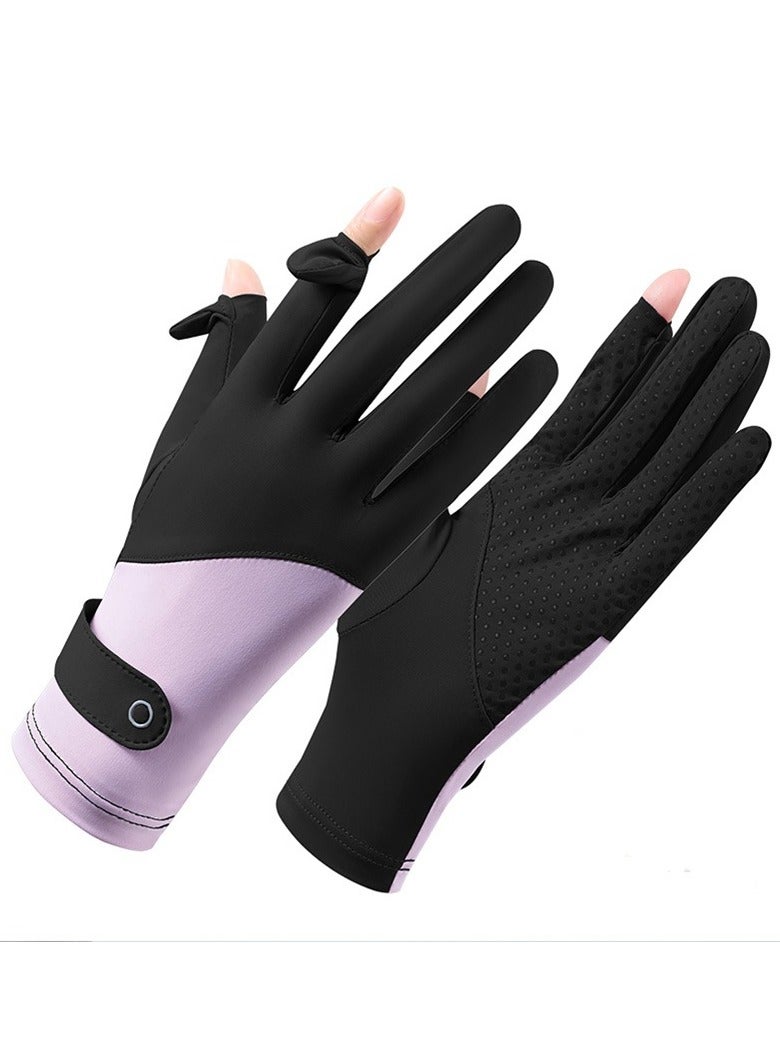 Generic Women's Sun Protective Gloves- UPF 50+ UV Sun Protection,Women's Gloves Quick Dry Anti Slip Driving Gloves,Touch Screen Gloves for Cycling Riding Outdoor Sports,Black - Image 5